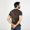 Eminent Men's Round Neck Half Sleeves T-Shirt  - Dark Brown