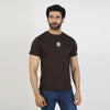 Eminent Men's Round Neck Half Sleeves T-Shirt- Dark Brown