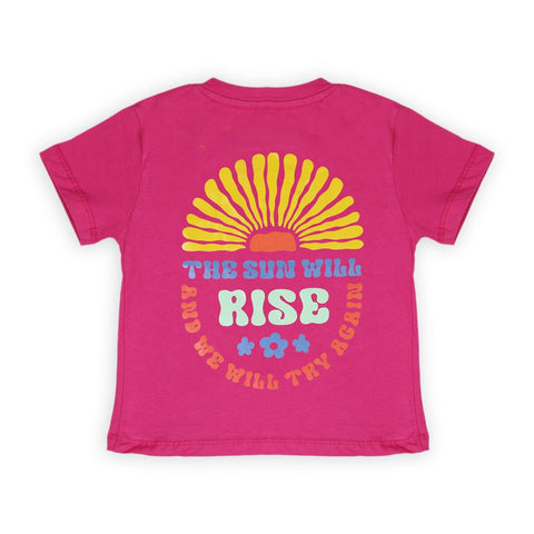 Eminent Girls Half Sleeves T-Shirt - Fuchsia, Girls T-Shirts, Eminent, Chase Value