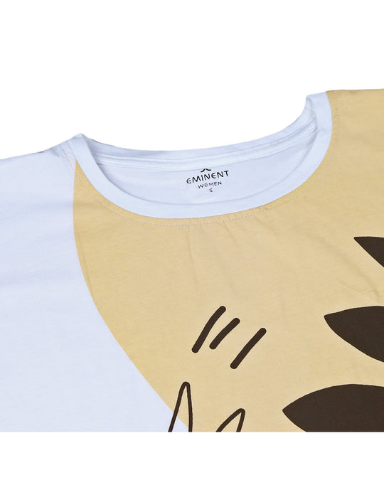 Eminent Women's Half Sleeves T-Shirt - Off White, Women T-Shirts & Tops, Eminent, Chase Value