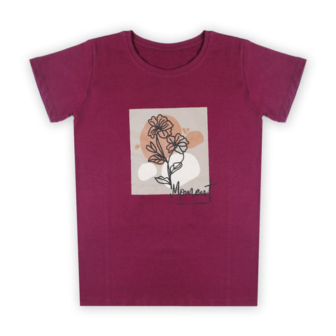 Eminent Women's Half Sleeves T-Shirt - Maroon