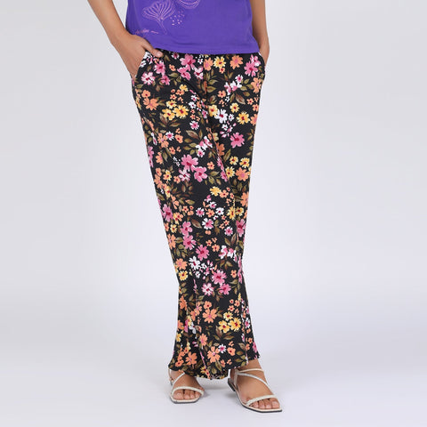 Eminent Women's Printed Trouser - Black, Women Pants & Tights, Eminent, Chase Value