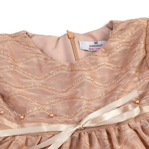 Eminent Girls Fancy Frock - Peach, Girls Frocks, Eminent, Chase Value