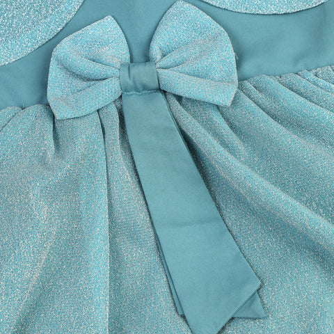 Eminent Girls Fancy Frock - Sky Blue