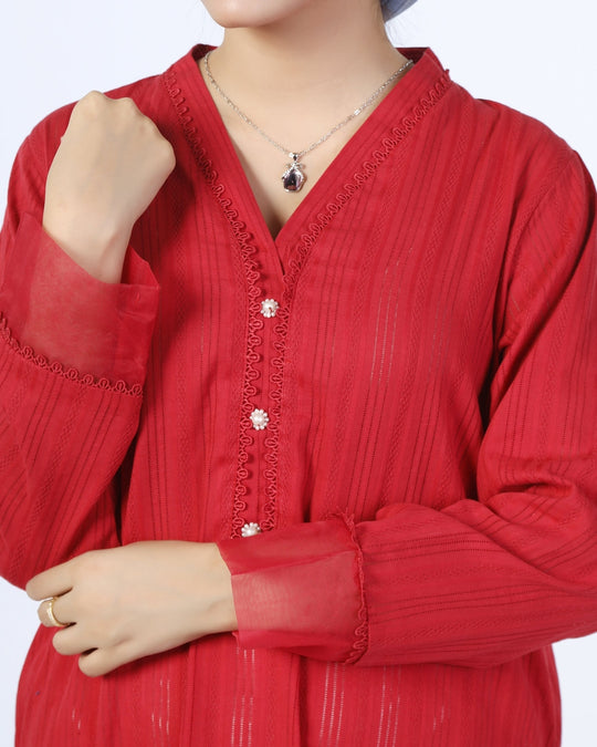 Eminent Striped Kurti-Red, Women Ready Kurtis, Eminent, Chase Value