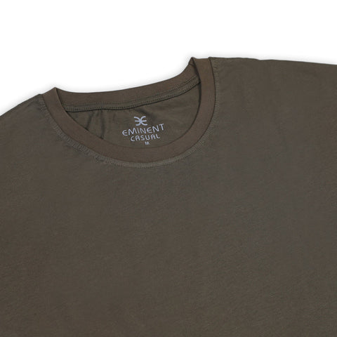 Eminent Men's Round Neck Half Sleeves T-Shirt - Olive