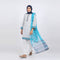 Eminent Women's Printed 03 Pcs Shalwar Suit - White