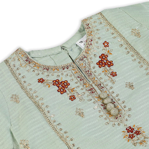 Eminent Girls Embroidered 3Pcs Shalwar Suit - Sea Green, Girls Shalwar Kameez, Eminent, Chase Value