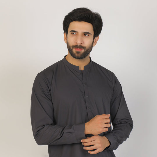 Eminent Men's Trim Fit Shalwar Suit - Grey, Men's Shalwar Kameez, Eminent, Chase Value