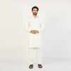 Eminent Men's Trim Fit Embroidered Shalwar Suit - White