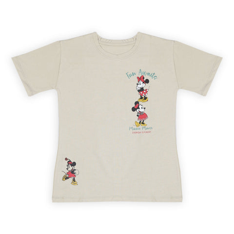 Eminent Girls Half Sleeves T-Shirt - Beige, Girls T-Shirts, Eminent, Chase Value