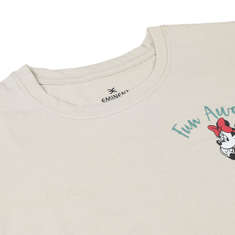 Eminent Girls Half Sleeves T-Shirt - Off White, Girls T-Shirts, Eminent, Chase Value
