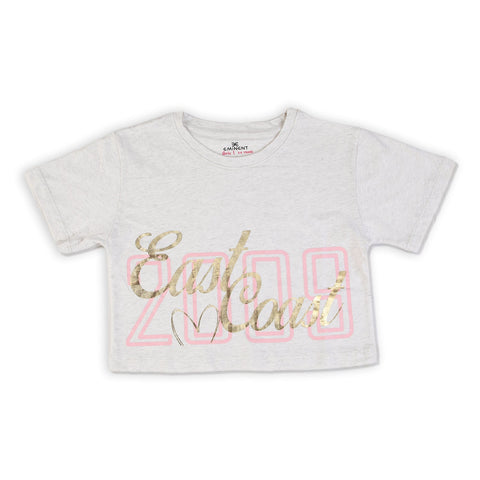 Eminent Girls Half Sleeves T-Shirt - Oatmeal, Girls T-Shirts, Eminent, Chase Value