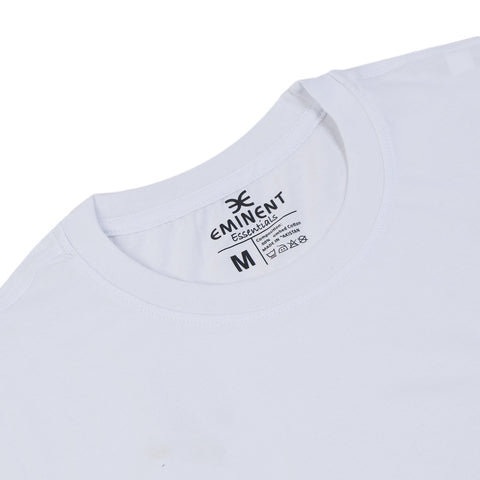 Eminent Men's Crew Neck Half Sleeves T-Shirt - White