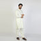 Eminent Men's Trim Fit Embrioded Shalwar Suit - Off White