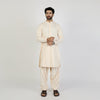 Eminent Men's Trim Fit Embrioded Shalwar Suit - Fawn