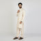 Eminent Men's Trim Fit Embrioded Shalwar Suit - Fawn