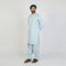 Eminent Men's Trim Fit Embrioded Shalwar Suit - Sky Blue