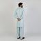 Eminent Men's Trim Fit Embrioded Shalwar Suit - Sky Blue