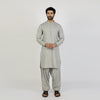 Eminent Men's Trim Fit Embrioded Shalwar Suit - Grey