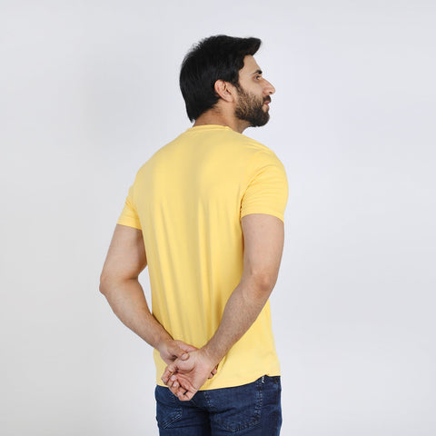 Eminent Men's Half Sleeves T-Shirt - Yellow