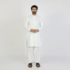 Eminent Men's Trim Fit Embrioded Shalwar Suit - White