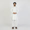 Eminent Men's Trim Fit Embrioded Shalwar Suit - White