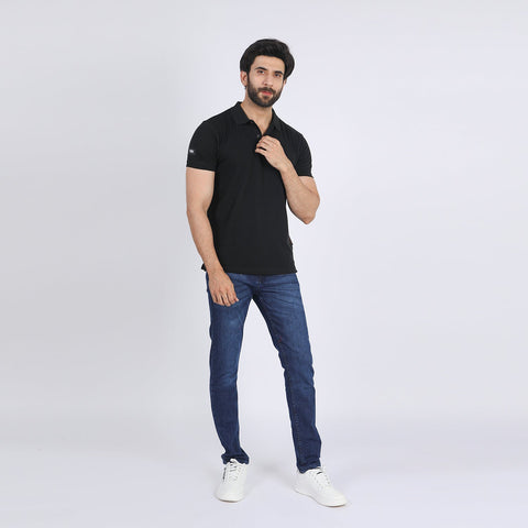 Eminent Men's Half Sleeves Polo T-Shirt - Black