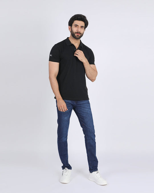 Eminent Men's Half Sleeves Polo T-Shirt - Black, Men's T-Shirts & Polos, Eminent, Chase Value