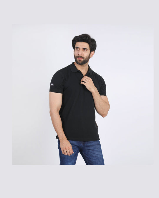 Eminent Men's Half Sleeves Polo T-Shirt - Black, Men's T-Shirts & Polos, Eminent, Chase Value