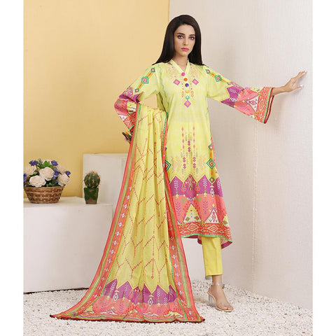 Eminent Digital Lawn 3 Pcs Un-Stitched Suit - 9, Women, 3Pcs Shalwar Suit, Eminent, Chase Value