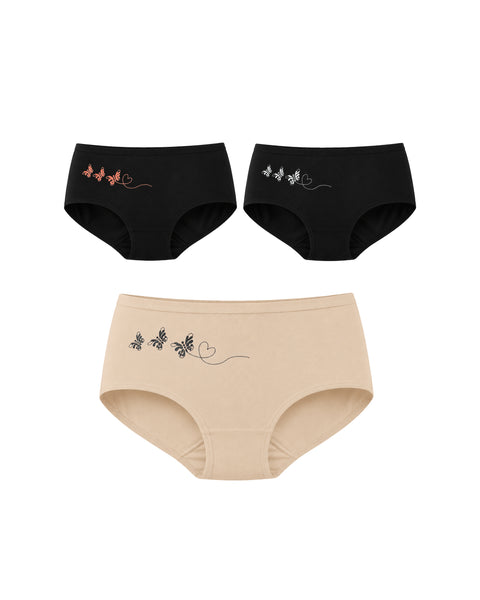 Girls' Plain Panty- 3pc