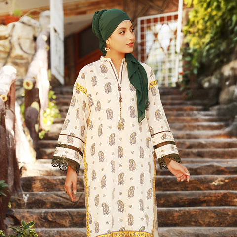 Eminent Printed Doriya Lawn Unstitched Kurti - 2