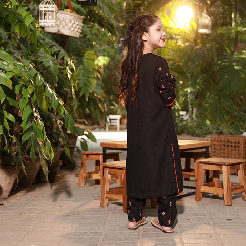 Eminent Girls Embroidered Shalwar Suit - Black, Girls Shalwar Kameez, Eminent, Chase Value