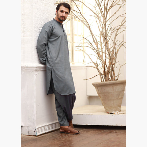 Eminent Men's Stitched Kurta Shalwar Suit - Charcoal, Men's Shalwar Kameez, Eminent, Chase Value