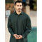 Eminent Men's Trim Fit Plain Shalwar Suits - Green