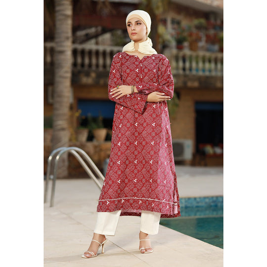 Eminent Women's Printed Kurti - Maroon, Women Ready Kurtis, Eminent, Chase Value
