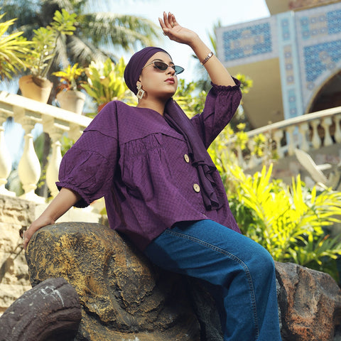 Eminent Women's Western Top - Purple, Women T-Shirts & Tops, Eminent, Chase Value