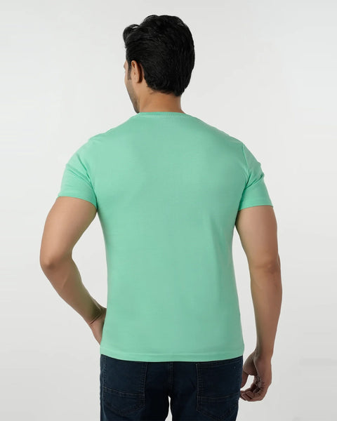 Men's Round Neck Half Sleeves Printed T-Shirt