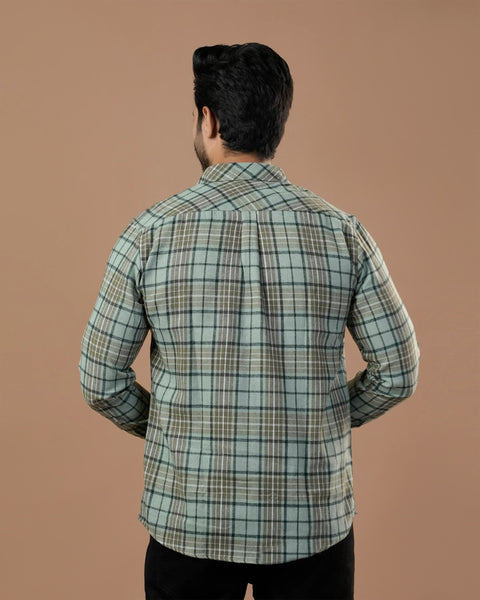 Twill Flannel Check Casual Shirt