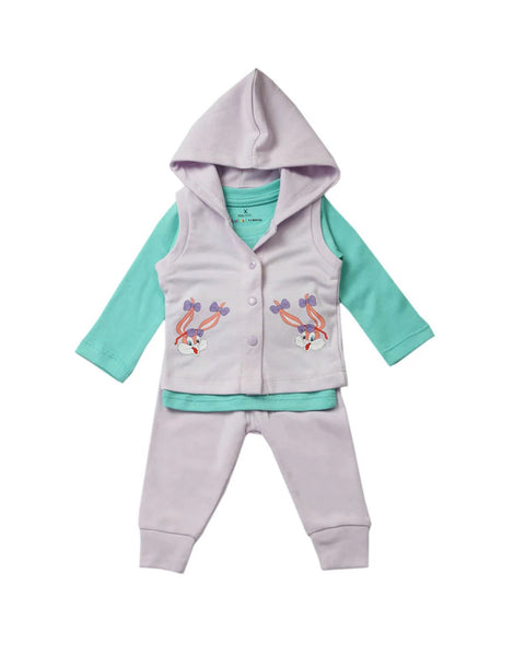 Eminent Newborn Girls 3Pcs Suit - Sea Green