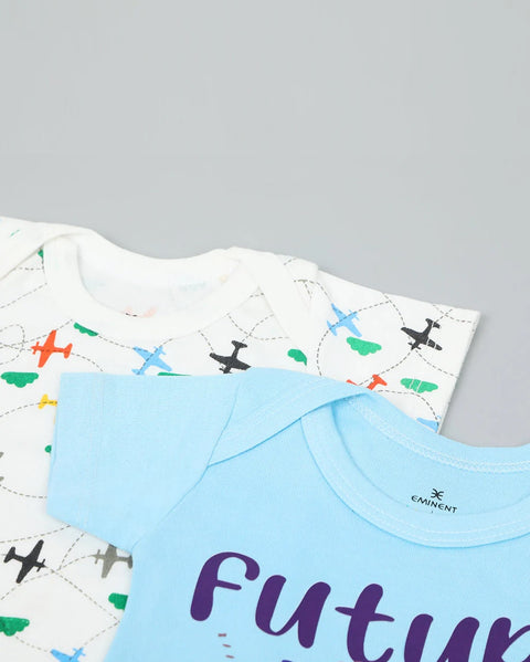 Eminent Newborn Girls Half Sleeves Suit 2Pcs