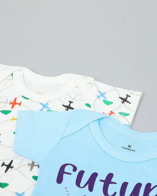 Eminent Newborn Girls Half Sleeves Suit 2Pcs