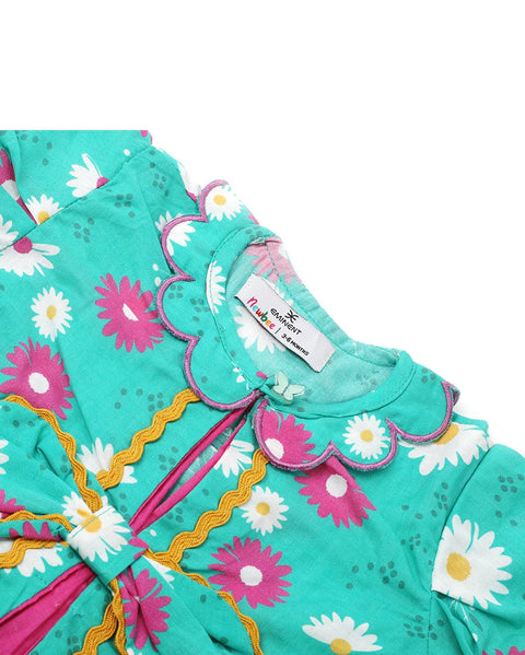 Eminent Newborn Girls Shalwar Suit - Sea Green