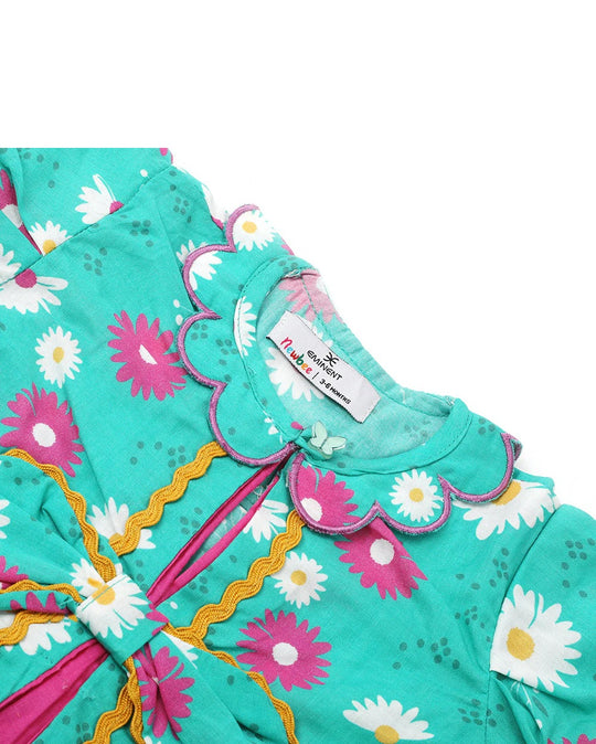 Eminent Newborn Girls Shalwar Suit - Sea Green