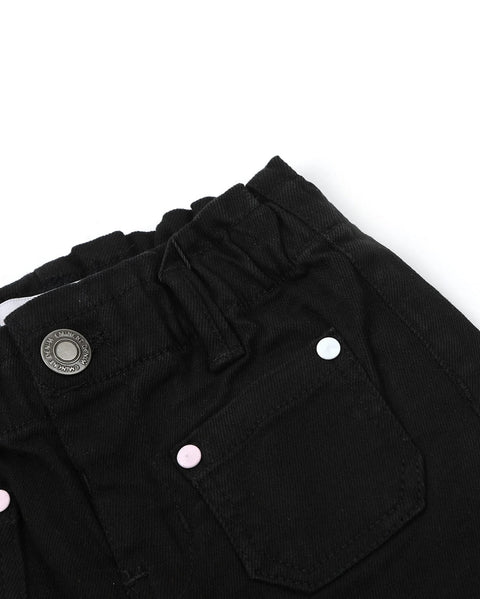 Eminent Newborn Girls Denim Pant - Black