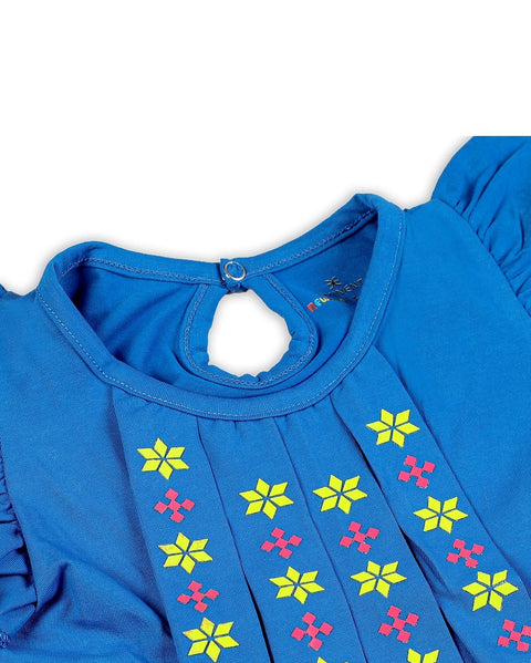 Eminent Newborn Girls Frock - Royal Blue