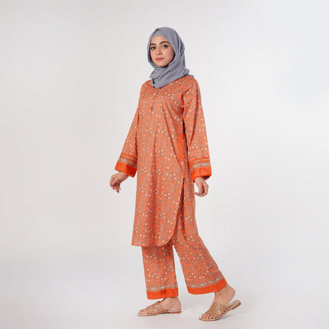 Eminent Women's Printed 2Pcs Suit - Orange, Women Shalwar Suits, Eminent, Chase Value