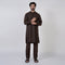 Eminent Men's Embroidered Kurta Pajama Suit - Chocolate