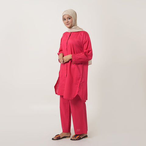Women’s Stitched 2-Piece Cotton Co-Ord Set – Pink, Women Shalwar Suits, Eminent, Chase Value